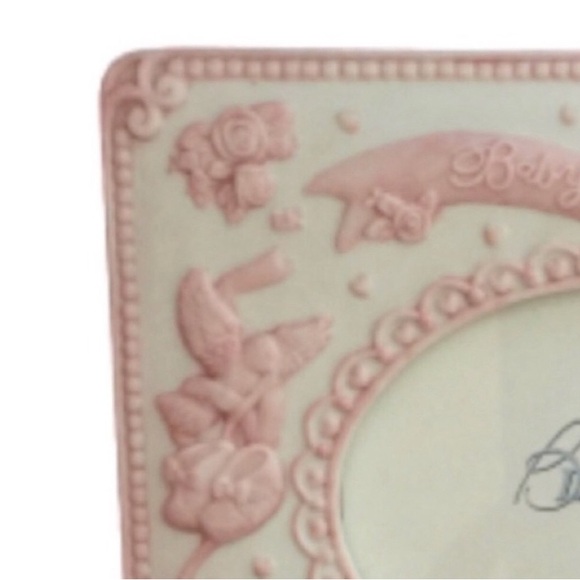 ENESCO Frame Rare Baby Baptism Bundle of Blessings Pastel Pink Ceramic 3D NWT - Picture 2 of 14